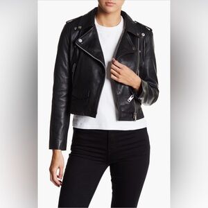 Walter Baker Black Leather Biker Jacket